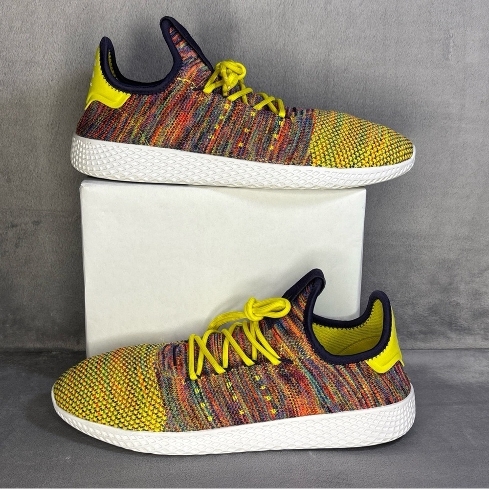 Adidas HU Tennis Pharrell Williams Multicolor Knit Sneakers Mens 12